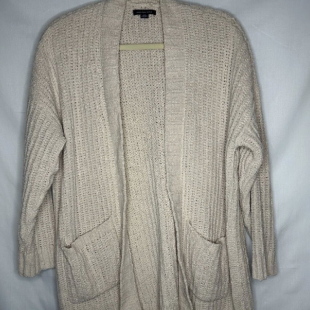 American Eagle Women Open Cardigan Size XS Beige Soft Classic Long Sleeve